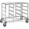 B.PRO Chariot à étagères en acier inoxydable | 12 x 1/1 GN | 116,5x62,5x90 cm