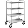 B.PRO Stainless steel serving trolley | 4 shelves | 90x60x129 cm