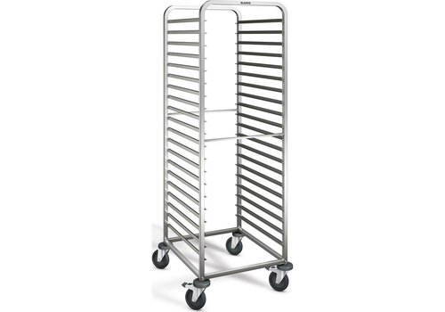  B.PRO Chariot à étagères en acier inoxydable | 20 x GN 2/1 | 66,2x73,3x180 cm 