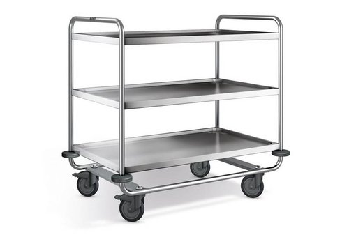  B.PRO Stainless steel serving trolley | 3 plateaus | 110x70x101cm 