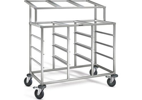  B.PRO Chariot à étagères en acier inoxydable | 15 x 1/1 GN | 116,5x62,5x120 cm 