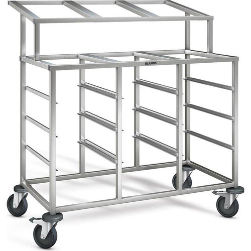  B.PRO Chariot à étagères en acier inoxydable | 15 x 1/1 GN | 116,5x62,5x120 cm 