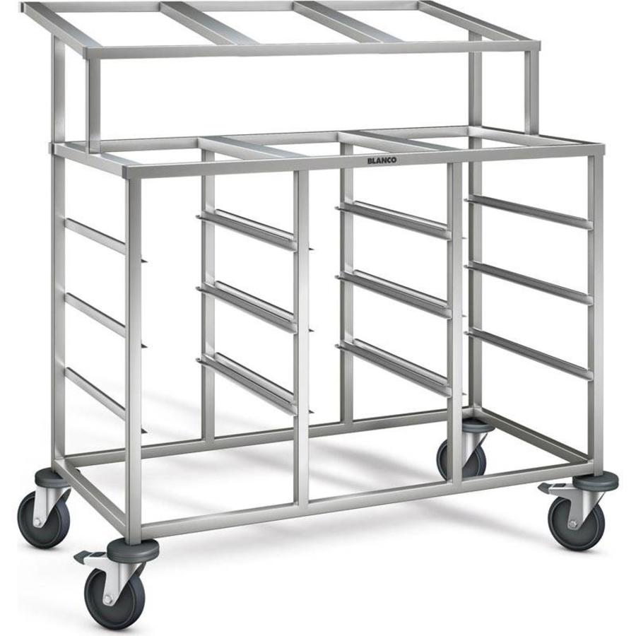 Chariot à étagères en acier inoxydable | 15 x 1/1 GN | 116,5x62,5x120 cm