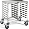 B.PRO Chariot à étagères en acier inoxydable | 16 x 1/1 GN | 82x61,3x84,5 cm