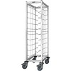 B.PRO Tablettwagen Edelstahl | 10 Tabletts | 54x63,5x167,8 cm