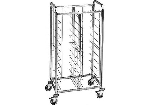  B.PRO Stainless Steel Tray Trolley | 20 trays | 94x63.5x167.8cm 