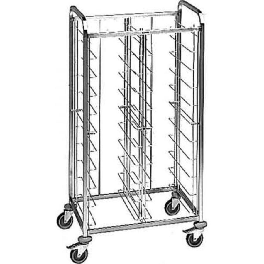 Stainless Steel Tray Trolley | 20 trays | 94x63.5x167.8cm