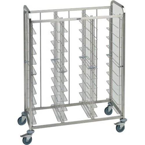  B.PRO Chariot à plateaux en acier inoxydable | 30 plateaux | 134,5x63,5x167,8 cm 