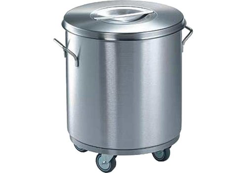  B.PRO Stainless Steel Waste Container 50 Liter | Ø 43x49.5 cm 