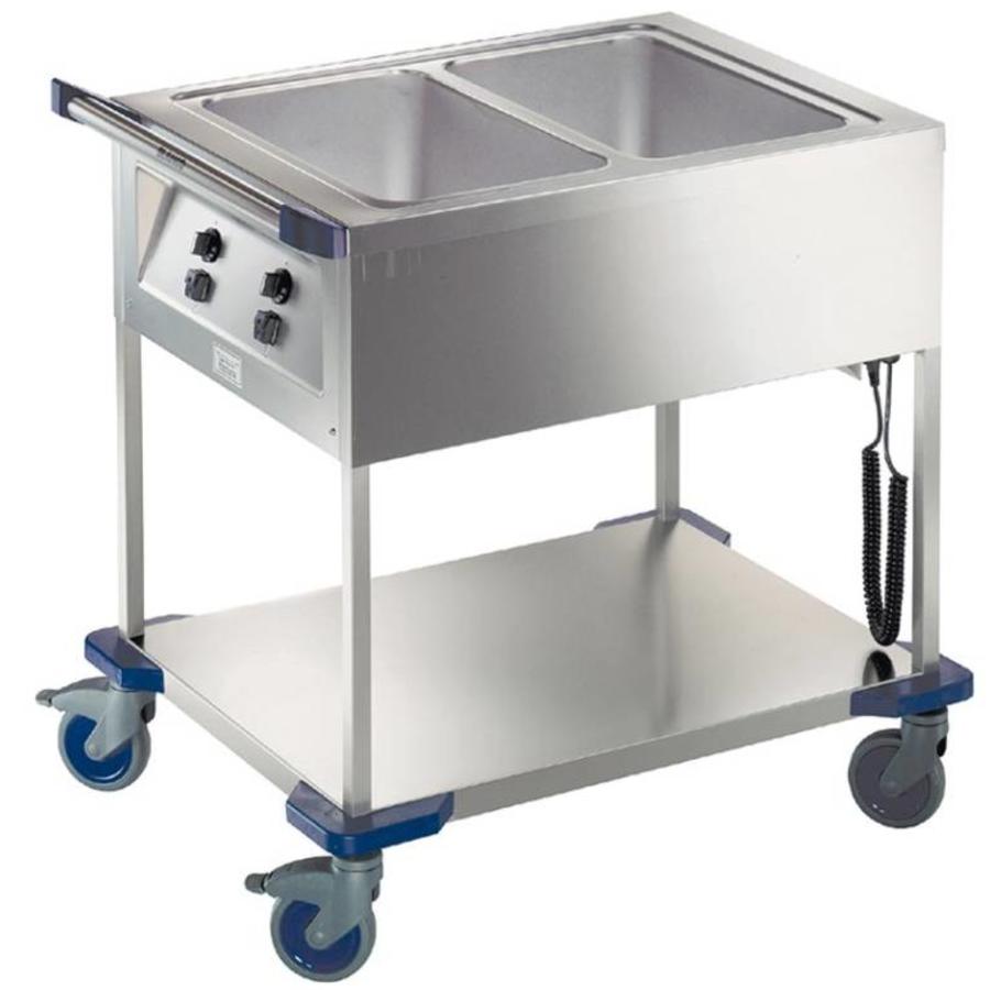 Chariot bain-marie | 2 x 1/1 GN