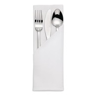 Serviette en coton blanche | Satin | 55 x 55 cm (10 pièces)