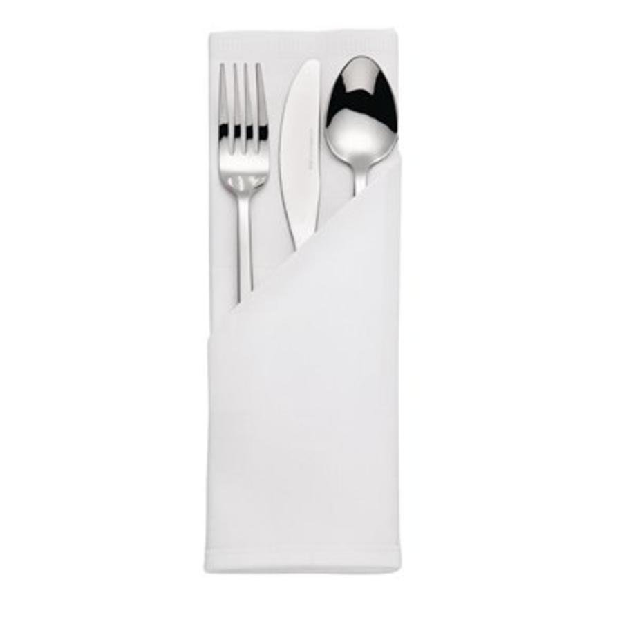 Serviette en coton blanche | Satin | 55 x 55 cm (10 pièces)