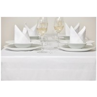 Serviette en coton blanche | Satin | 55 x 55 cm (10 pièces)