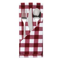 Serviette Rot-Weiß | 46 x 46 cm (10 Stück)