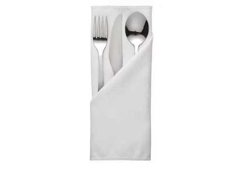  HorecaTraders Serviette Polyester | 56 x 56 cm | Weiß, Bordeaux, Blau 