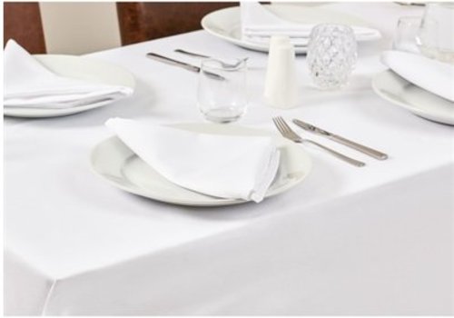  HorecaTraders Polyester Tablecloth | White | 229 x 229 cm 