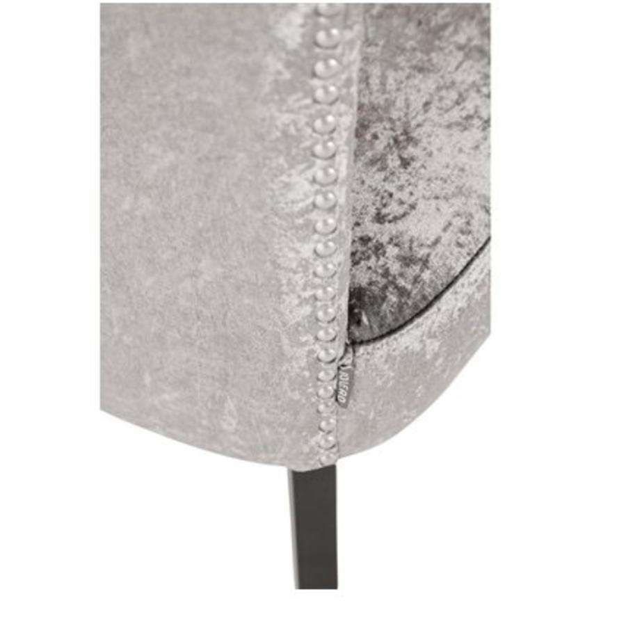Chaise de salle à manger en velours gris | 2 pièces