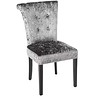Bolero Chaise de salle à manger en velours gris | 2 pièces