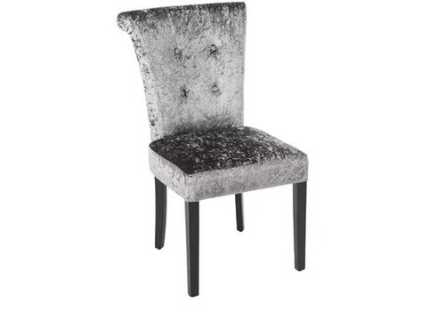  Bolero Chaise de salle à manger en velours gris | 2 pièces 