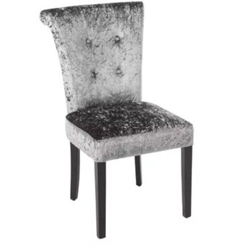  Bolero Chaise de salle à manger en velours gris | 2 pièces 