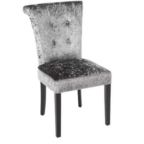  Bolero Velvet Dining Chair Gray | 2 pieces 