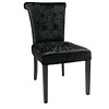 Bolero Chaise de salle à manger en velours noir | 2 pièces