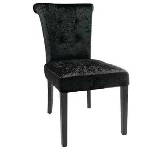  Bolero Velvet Dining Chair Black | 2 pieces 