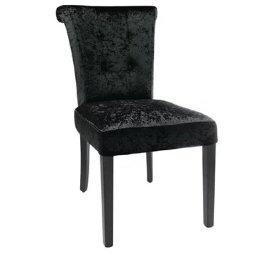 Velvet Dining Chair Black | 2 pieces