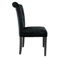 Velvet Dining Chair Black | 2 pieces