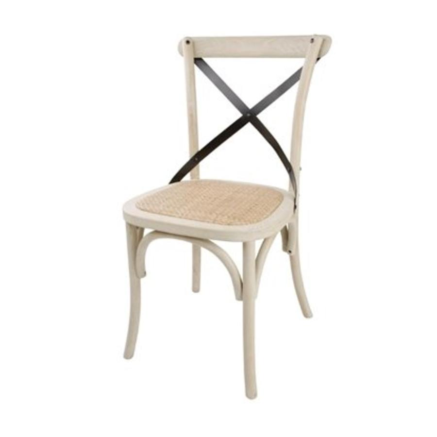 Chaise en bois | Dossier croisé inclus (2 pièces)