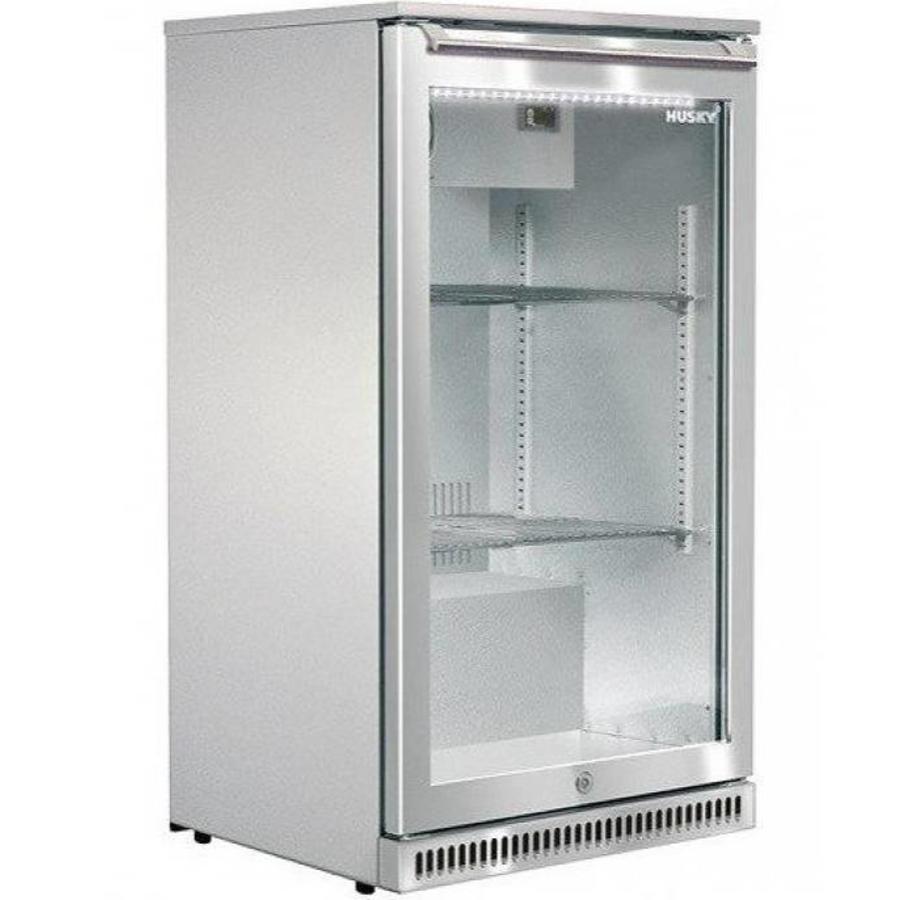 Réfrigérateur de bar en acier inoxydable | 50x56x84 cm | 102L | Sans givre