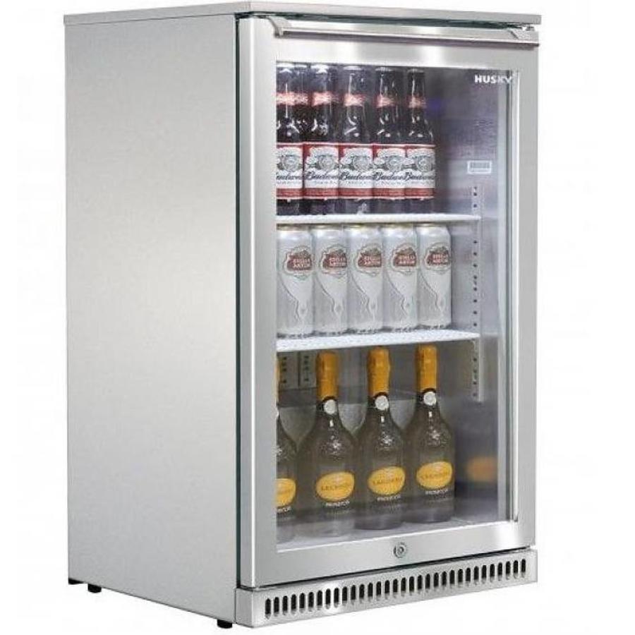 Réfrigérateur de bar en acier inoxydable | 50x56x84 cm | 102L | Sans givre
