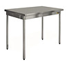 HorecaTraders Table en acier inoxydable sur pieds | Démontable | 7 tailles