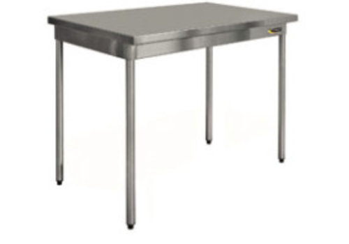  HorecaTraders RVS Tafel op poten | 60 cm diep | 7 formaten 