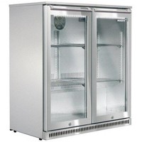 Stainless steel bar fridge with two-door outdoor | 170 liters
