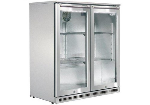  Husky Stainless steel bar fridge with two-door outdoor | 170 liters 