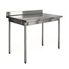 Gastro-M Stainless steel work table on legs with splashback | demountable | 8 sizes
