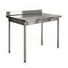 Gastro-M Table de travail en acier inoxydable sur pieds avec pare-éclaboussures | démontable | 8 tailles