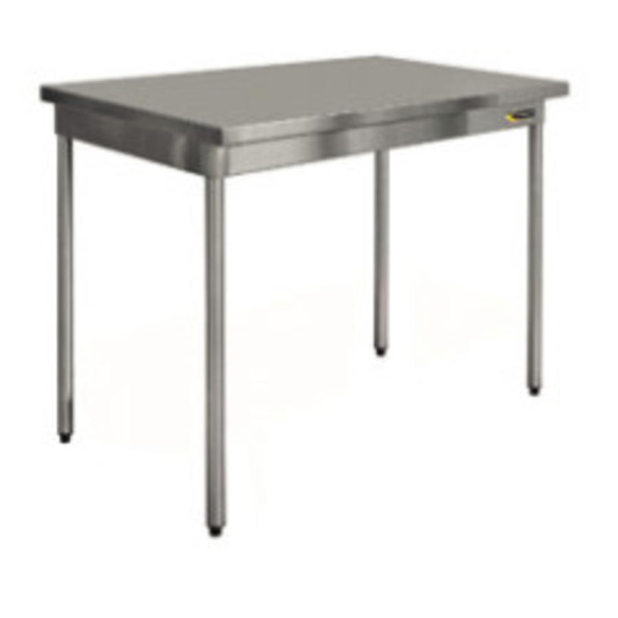 Table de travail en acier inoxydable sur pieds | Démontable | 8 tailles |