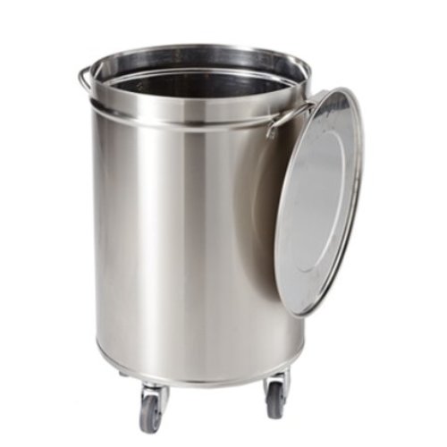  HorecaTraders Round stainless steel waste bin | 50 liters 