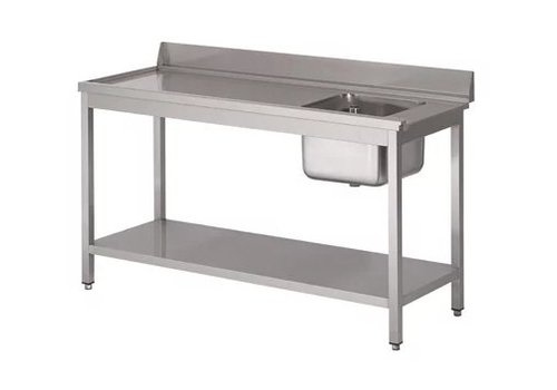  Gastro-M Évier en acier inoxydable 18/8 | 1 Lavabo à droite | 2 tailles 