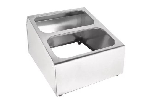  HorecaTraders Stainless steel GN container holder rectangular 