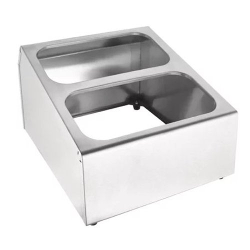  HorecaTraders Stainless steel GN container holder rectangular 