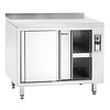 Bartscher Warming Cabinet With Sliding Door and Splashback | stainless steel