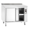 Warming Cabinet With Sliding Door and Splashback | stainless steel