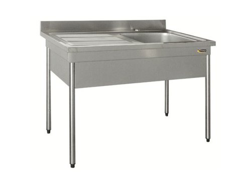  HorecaTraders Sink of AISI 304L stainless steel with sink cover | 3 formats 