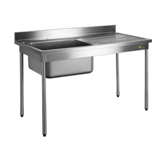  HorecaTraders Horeca Traders stainless steel sink | No sink cover | Coil bench left|70 cm wide | 3 formats 