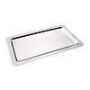 HorecaTraders Plat de service rectangulaire en acier inoxydable GN 1/1