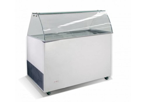  HorecaTraders Ice cream display case with 8 ice cream tubs | 118x72x123 cm 