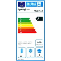 Mini réfrigérateur en acier inoxydable | 130 litres | Une étiquette